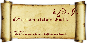 Öszterreicher Judit névjegykártya